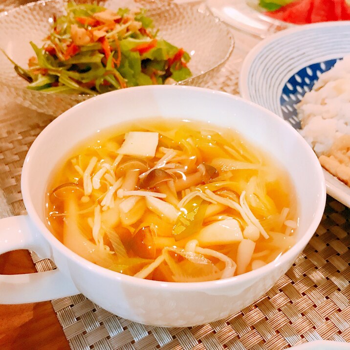 ヘルシー♡きのこ生姜スープ